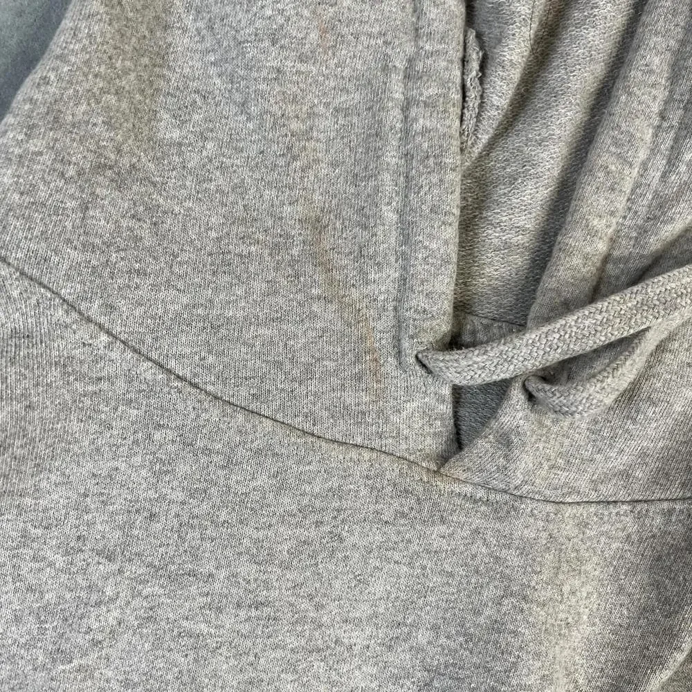 True Religion Logo Pullover Hoodie Men’s Large Gray Fleece Spell Out Horseshoe